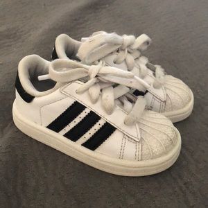 Toddler Adidas Shell Toe sneakers